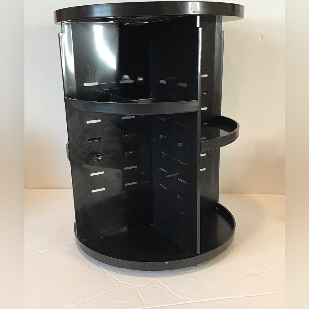 Make-up Storage Holder Black Adjustable Rotating Organizer